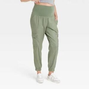 Isabel Maternity by Ingrid & Isabel Sage Green Cargo Joggers